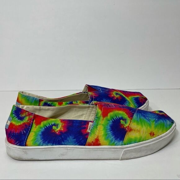 Toms Cup Sole Classics Tie Dyed Canvas Slip On Sneakers - Picture 4 of 13